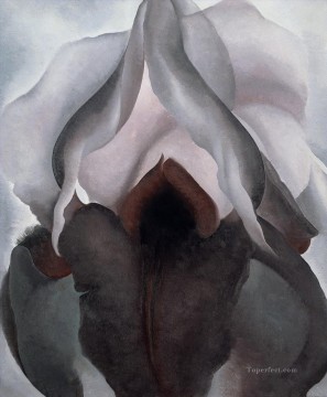 ジョージア・オキーフ Painting - 黒いアイリス ジョージア・オキーフ アメリカのモダニズム 精密主義